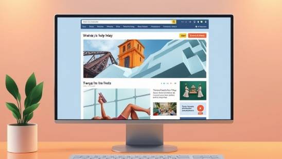 Premium ad design enhancing brand awareness with a modern site look.